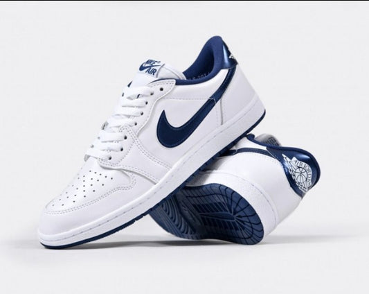 NIKE AIR JORDAN 1 LOW WHITE NAVY