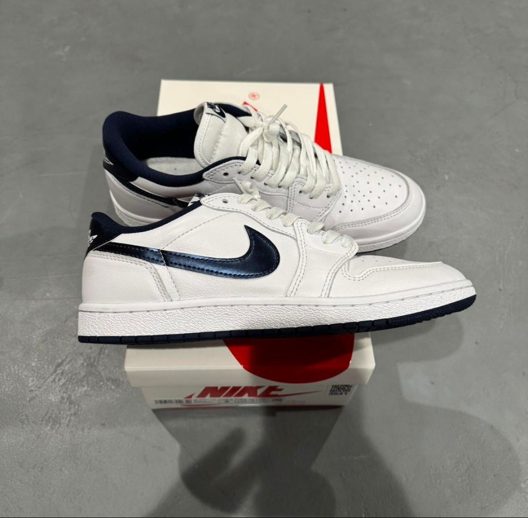 NIKE AIR JORDAN 1 LOW WHITE NAVY